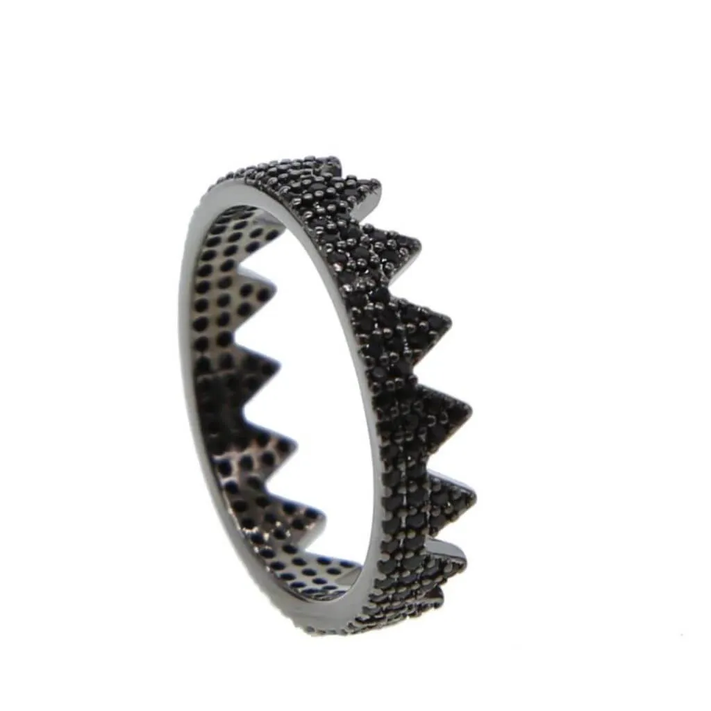 Crown Ring - Black