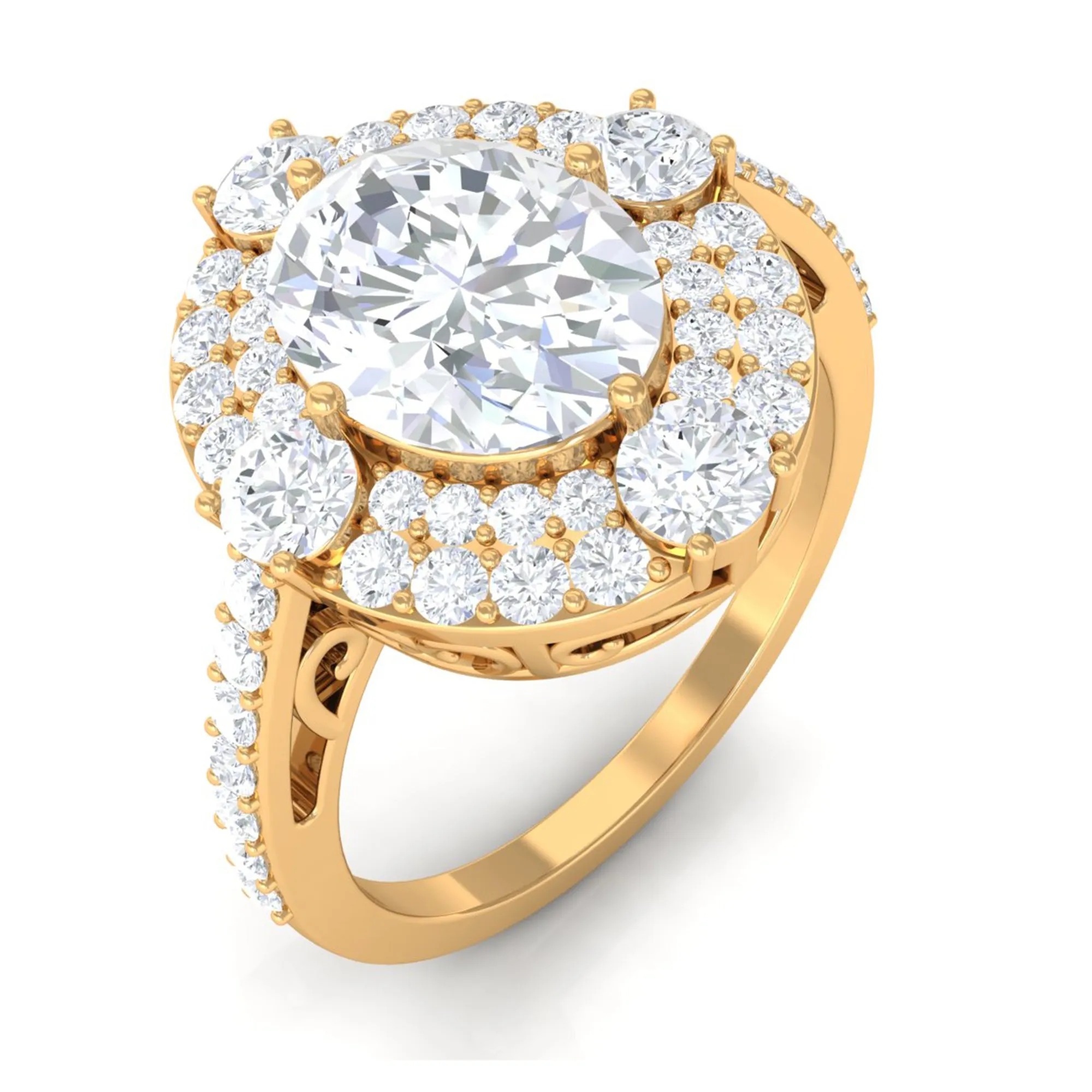 Cubic Zirconia Statement Engagement Ring