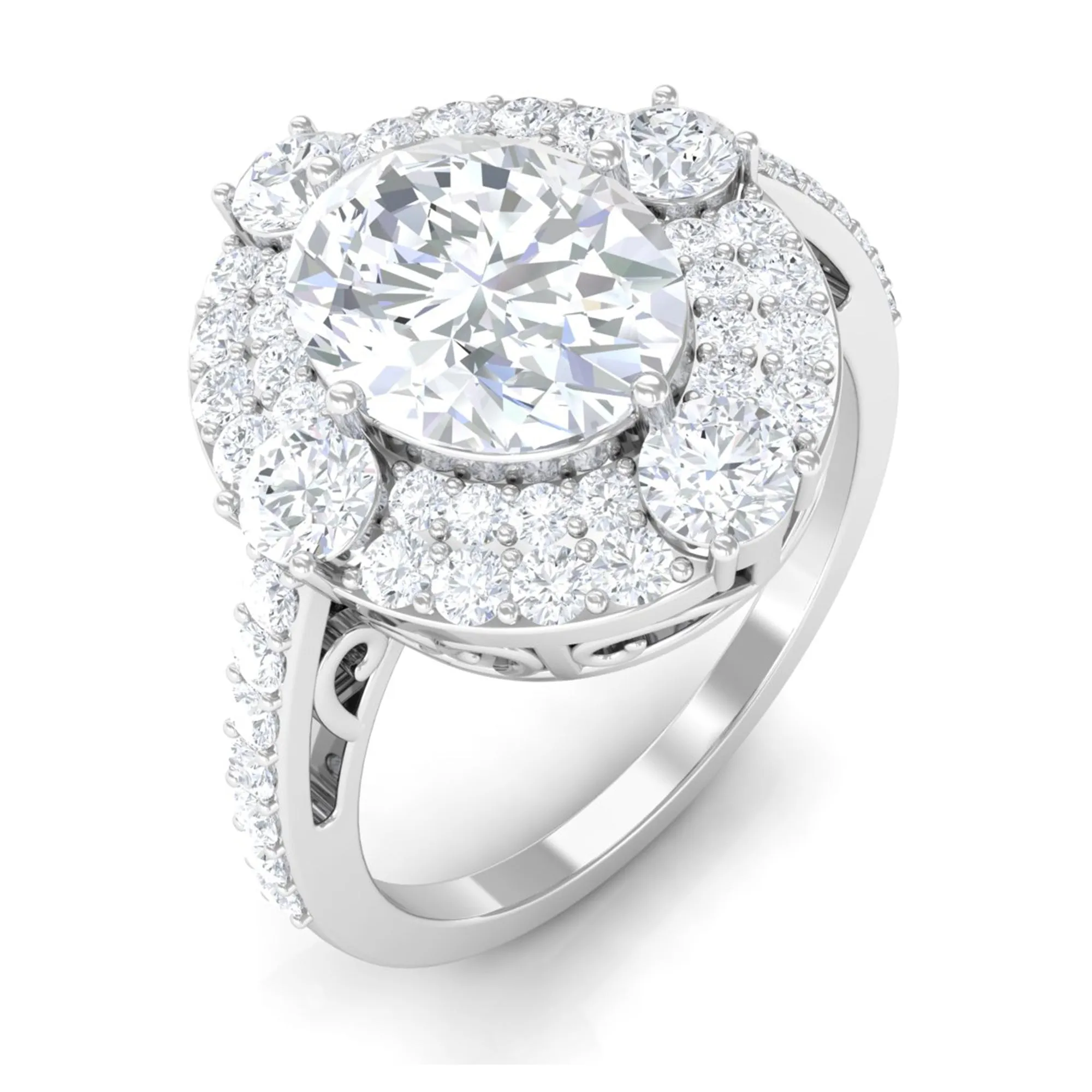 Cubic Zirconia Statement Engagement Ring