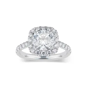 Cushion Halo Diamond Timeless Engagement Ring