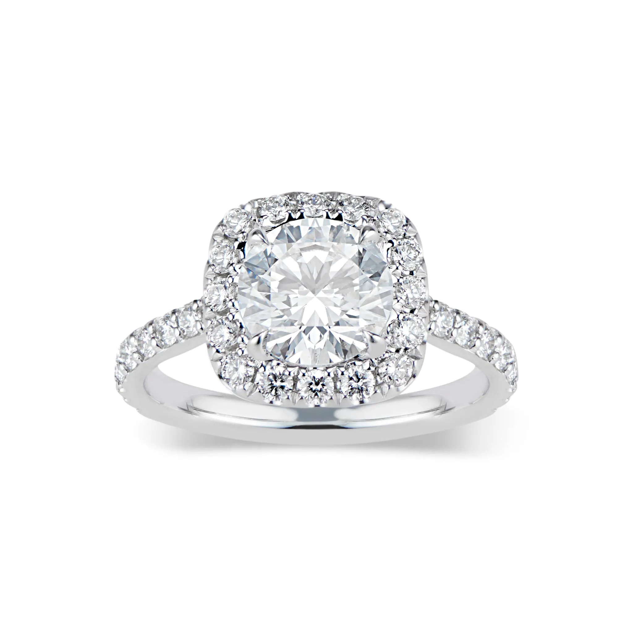 Cushion Halo Diamond Timeless Engagement Ring