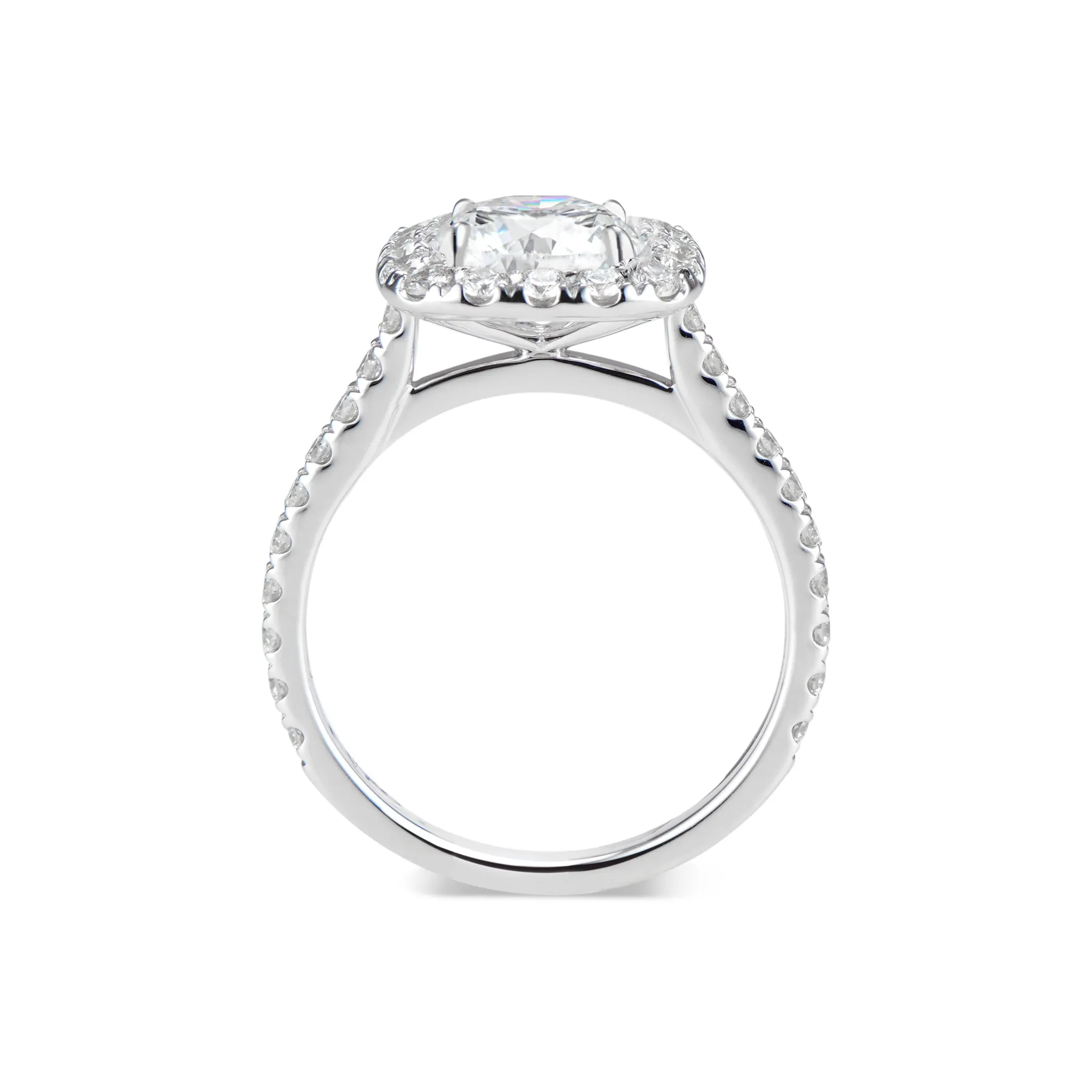 Cushion Halo Diamond Timeless Engagement Ring