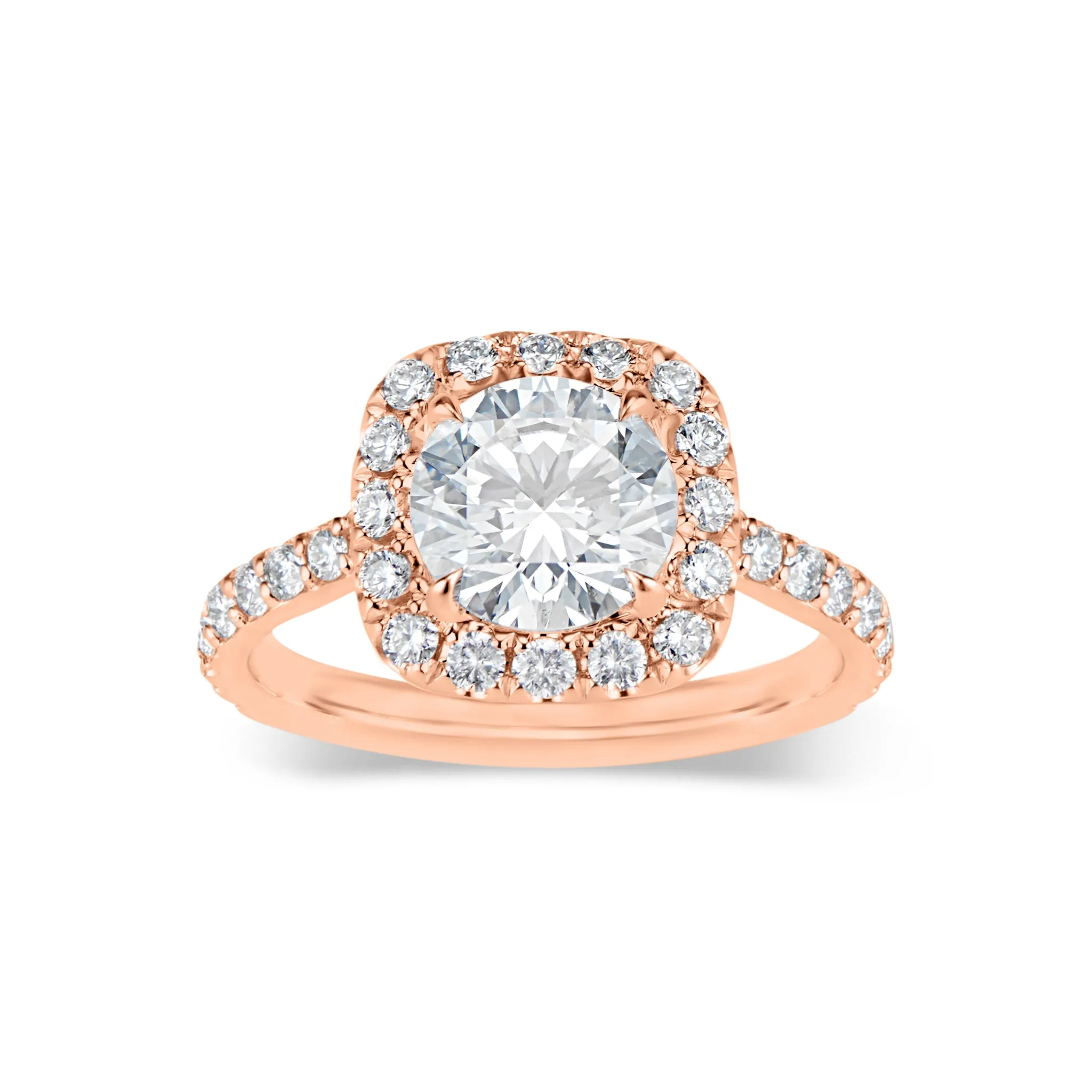 Cushion Halo Diamond Timeless Engagement Ring