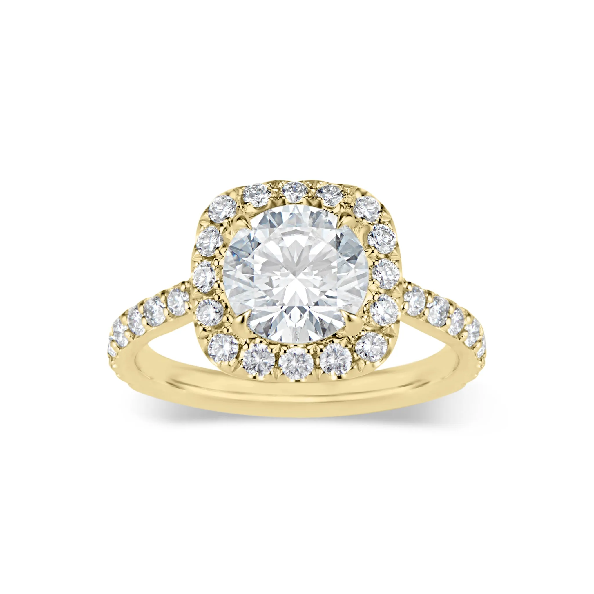 Cushion Halo Diamond Timeless Engagement Ring