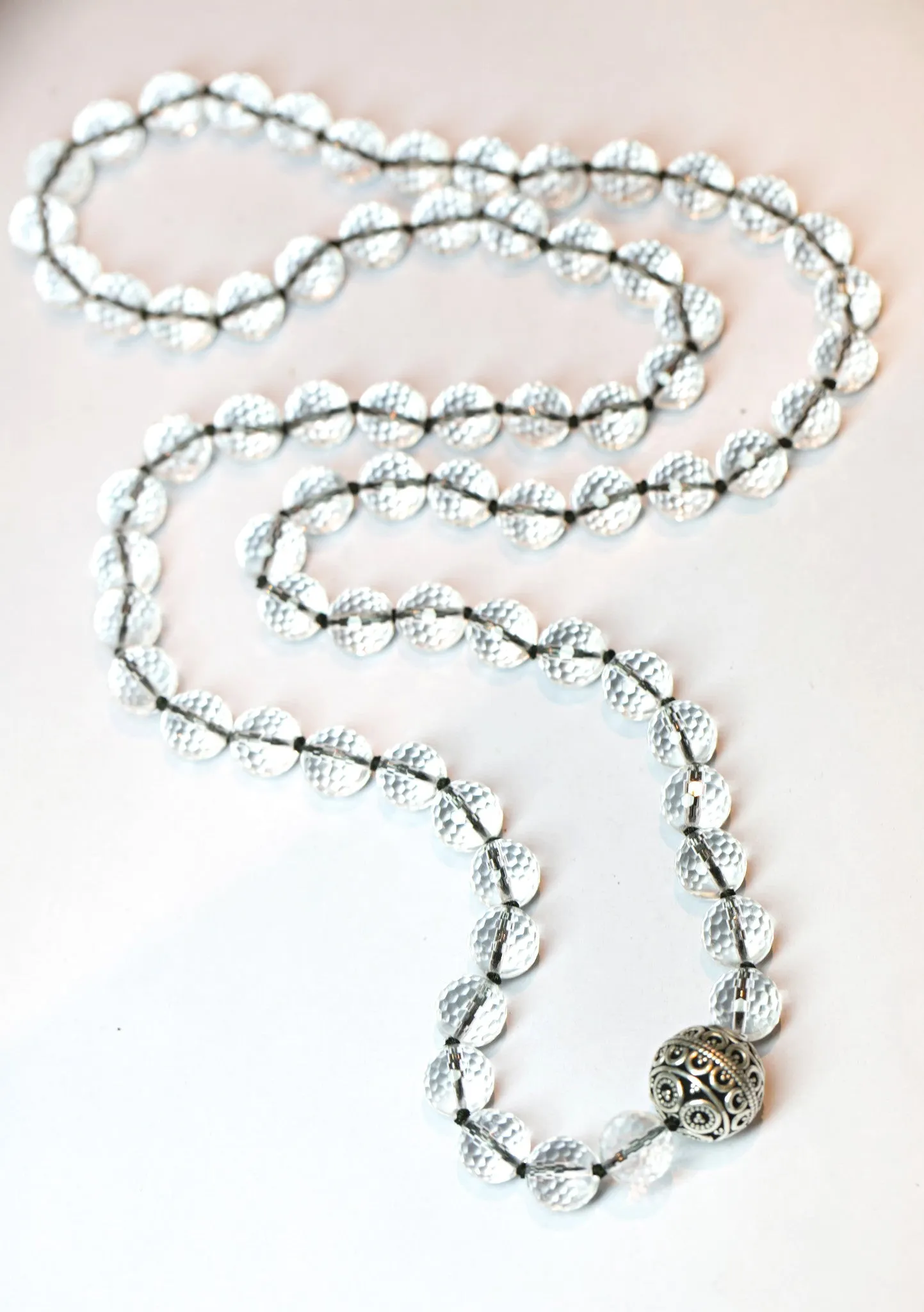 Devi Guru Bead Necklace- Crystal Quartz