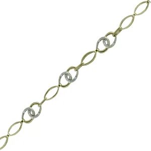 Diamond Accent Fashion Bracelet in 10K Yellow Gold