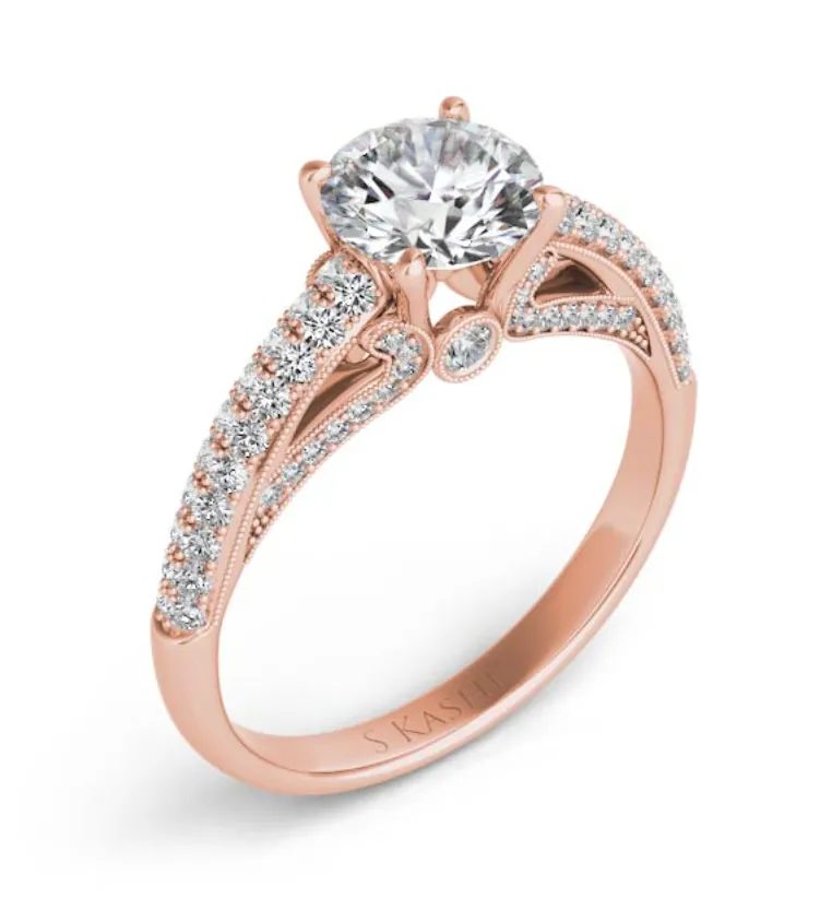 Diamond Peek-a-boo Engagement Ring