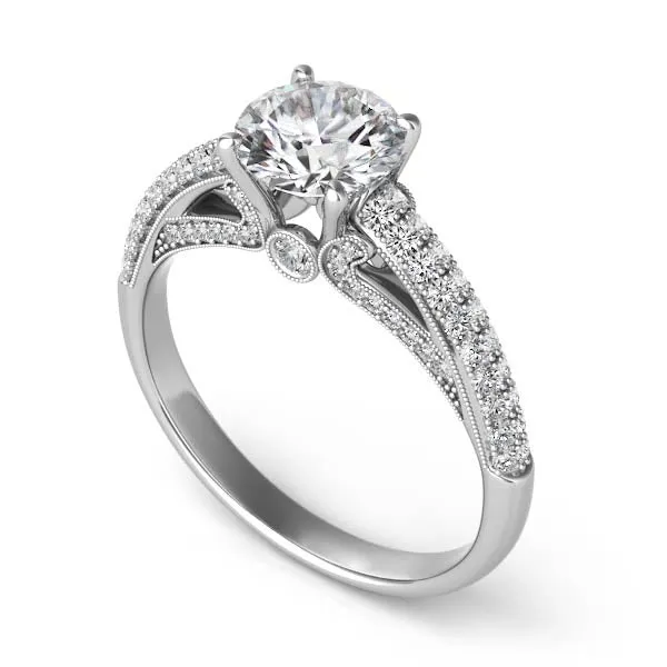 Diamond Peek-a-boo Engagement Ring