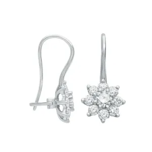 Diamond Star Drop Earrings