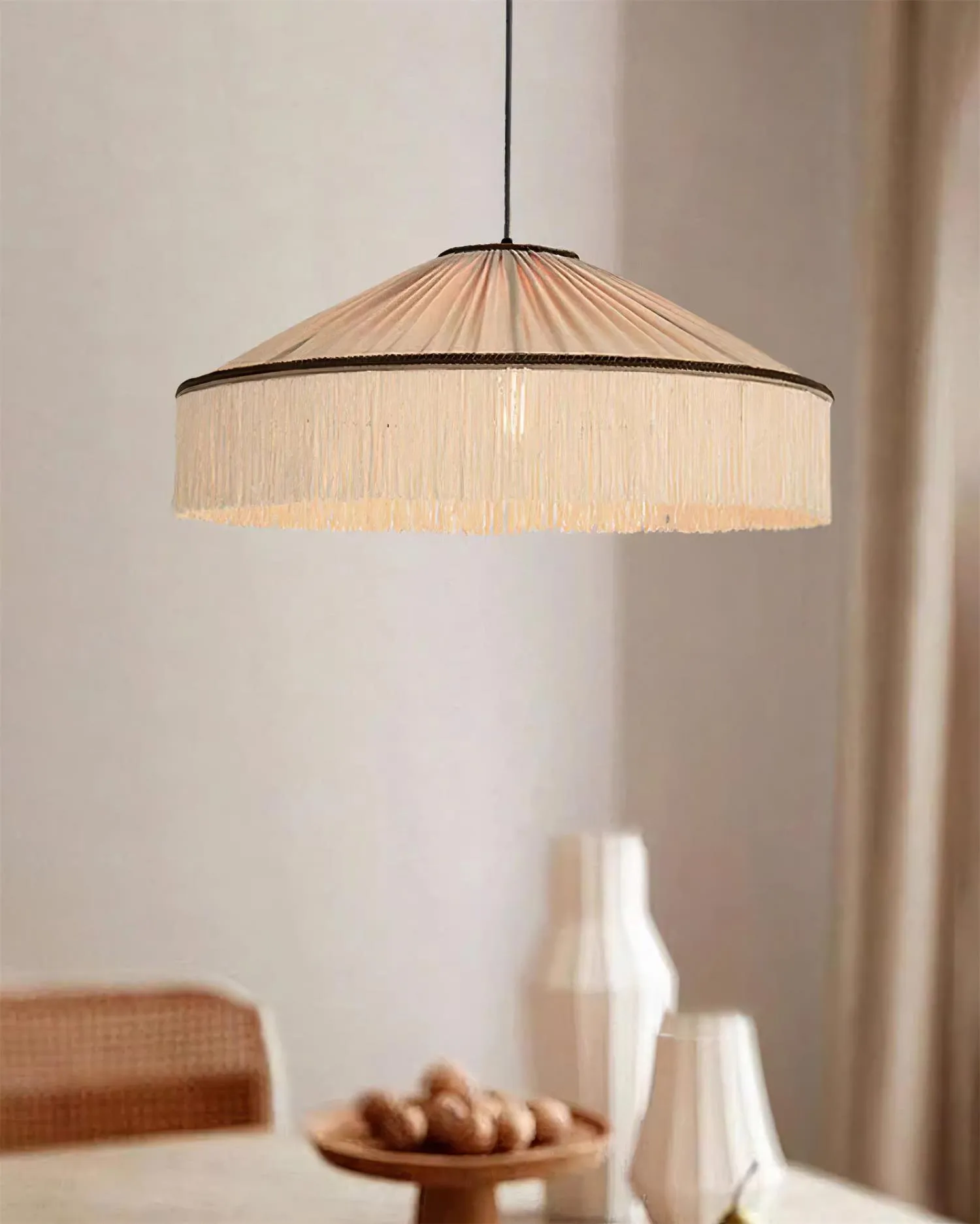 Diosa Fabric Plug In Pendant Lamp