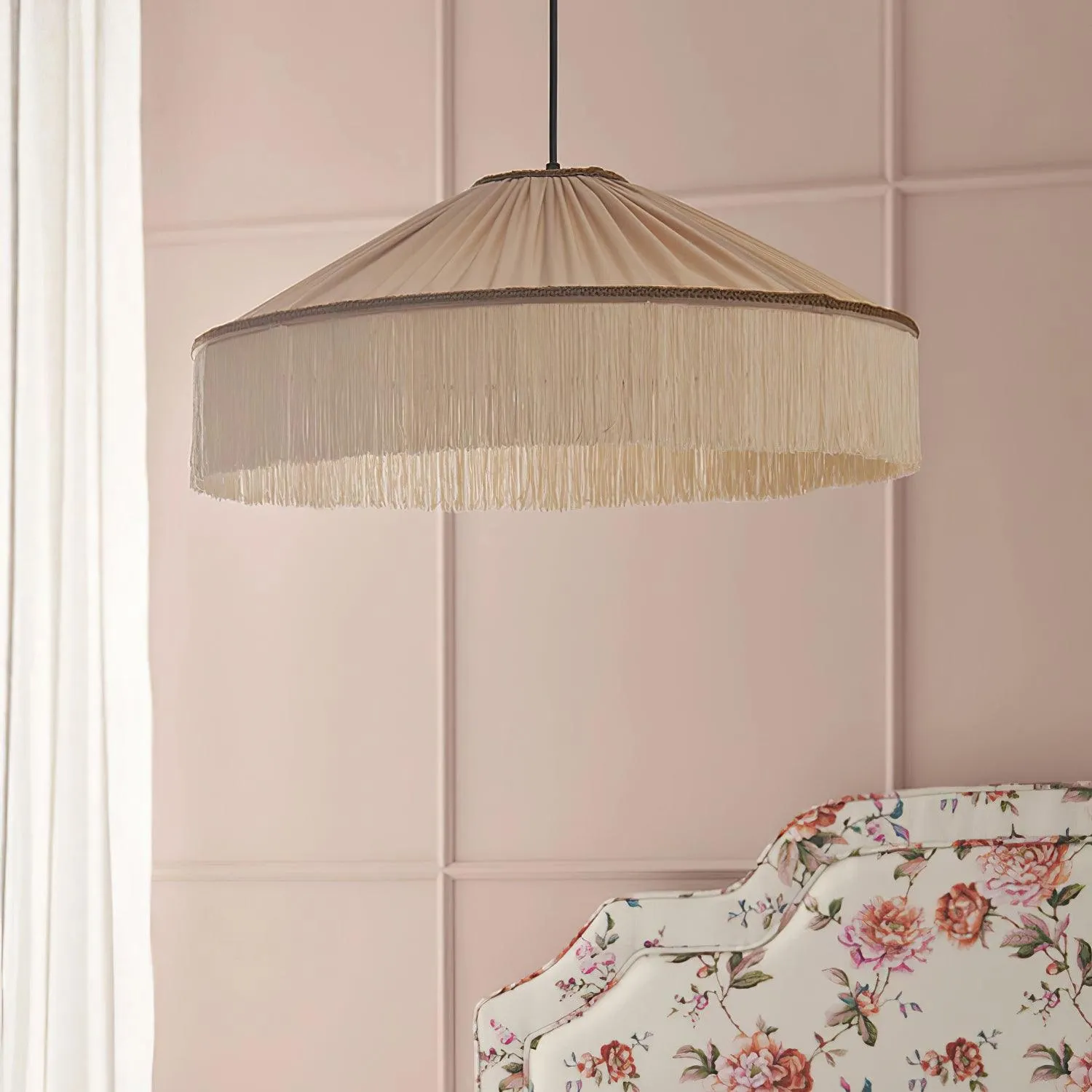 Diosa Fabric Plug In Pendant Lamp