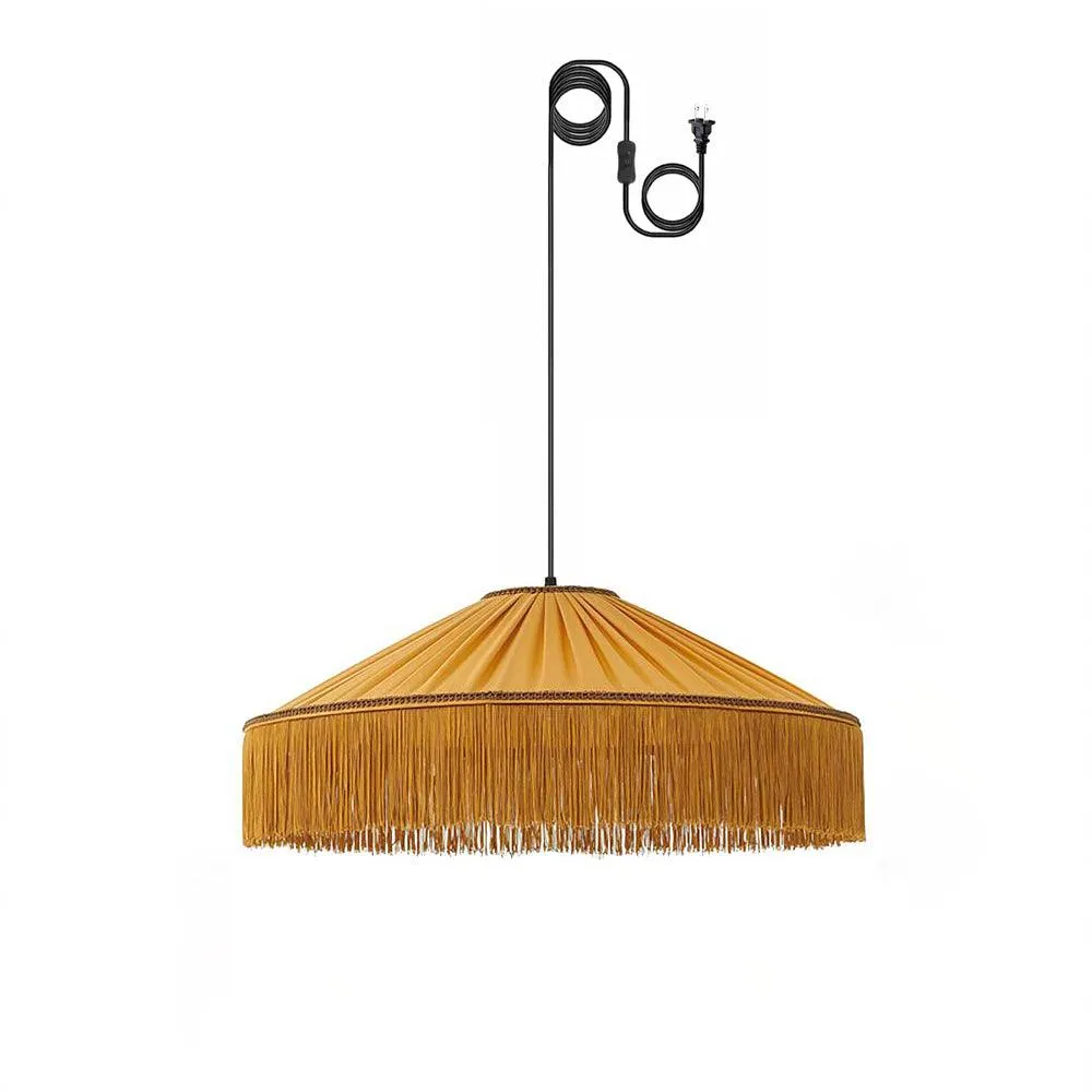 Diosa Fabric Plug In Pendant Lamp