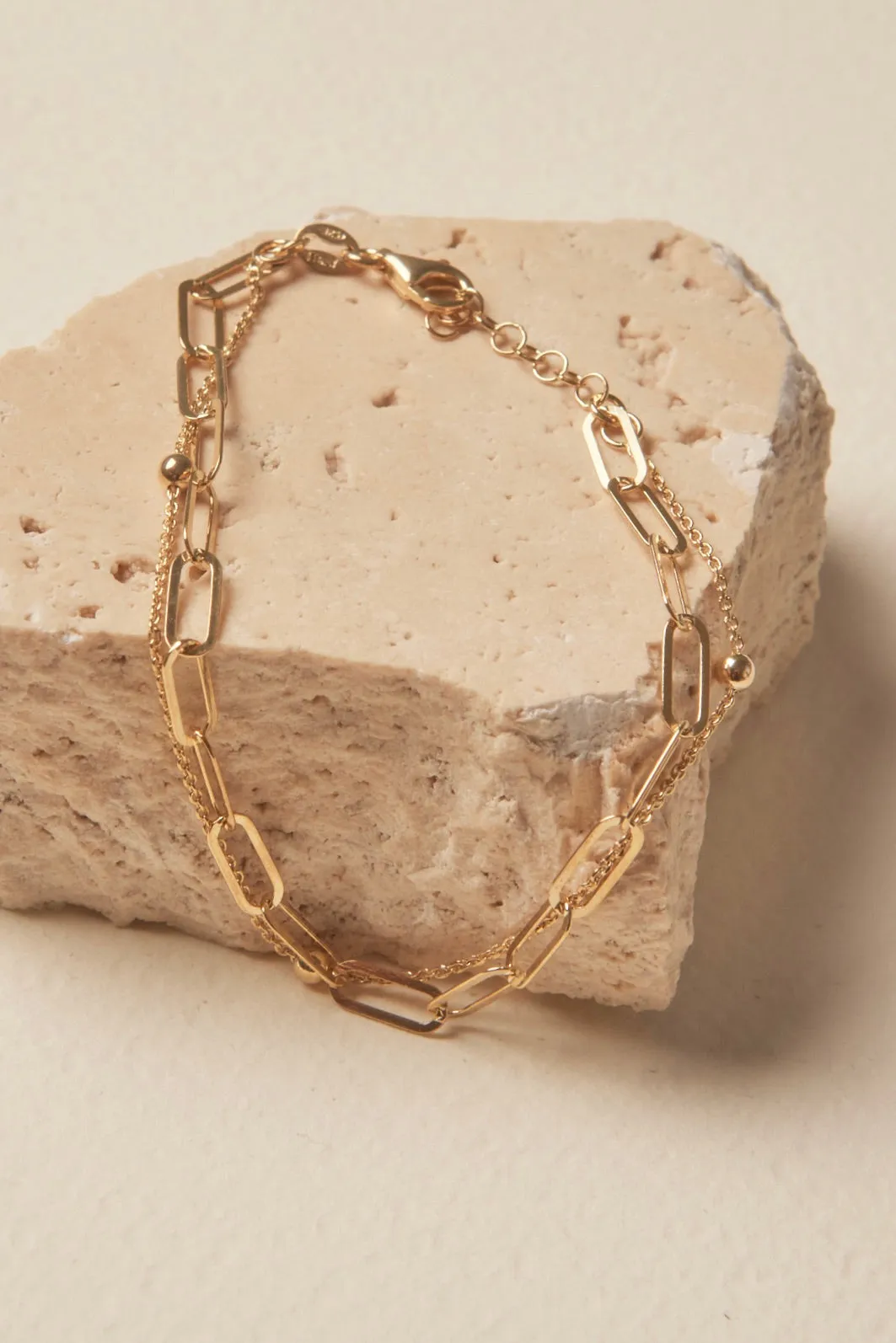 Double Chain Gold Bracelet