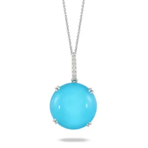 Doves Turquoise and Diamond Necklace P6226TQ