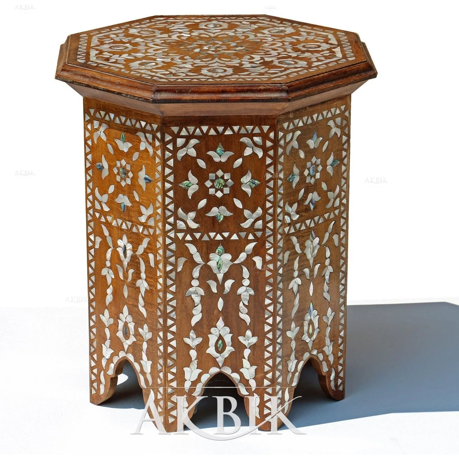 Eden Mother of Pearl & Abalone inlaid Side Table