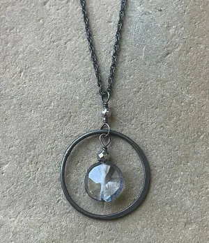 Encircled Blue Quartz Necklace