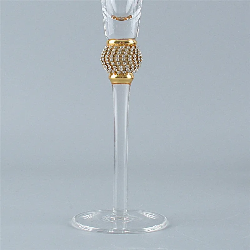 Fancy Wedding Glasses Inlaid Rhinestone Goblet