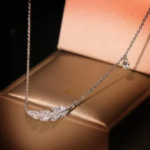 Feather Leaf Dazzling Necklace