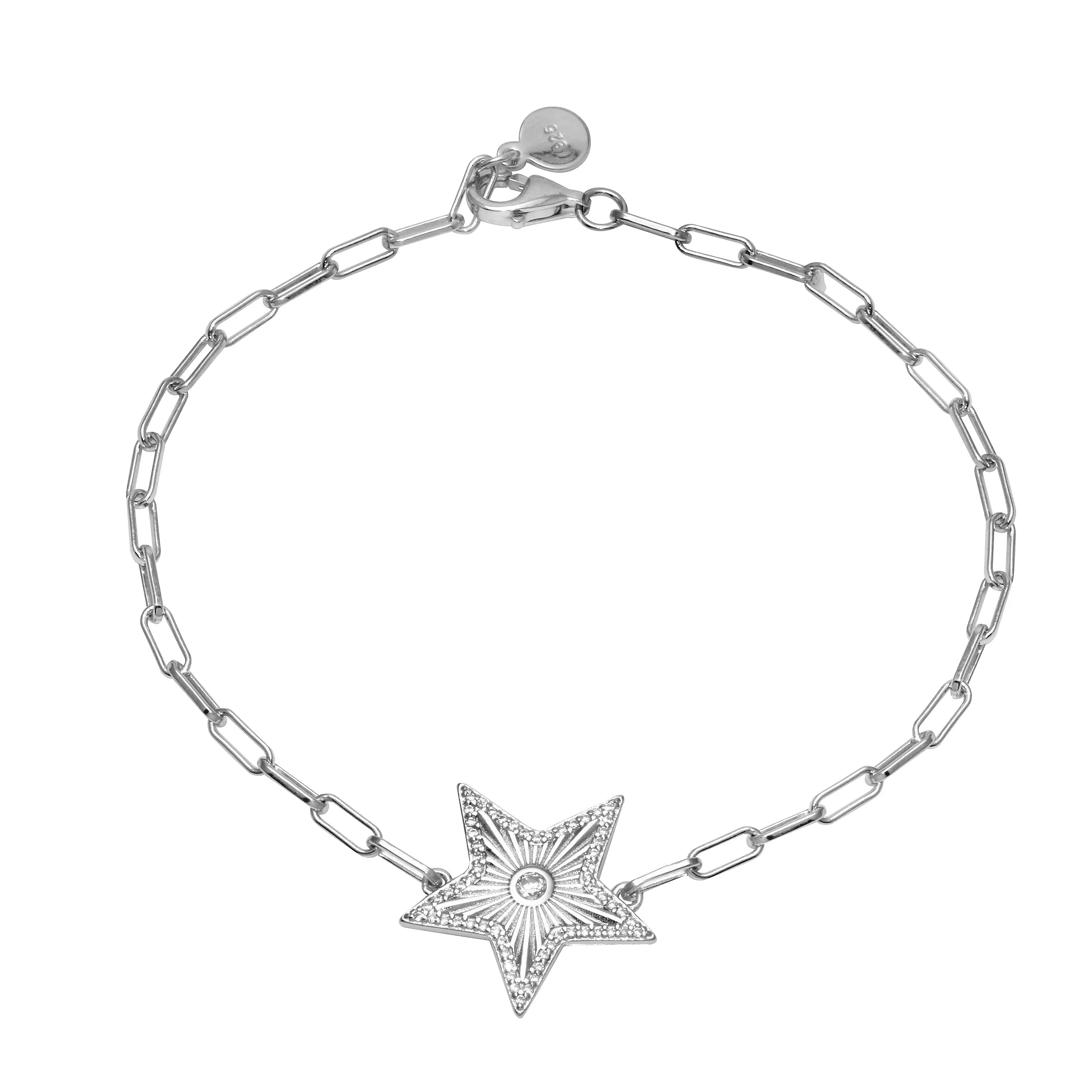 Fluted Star Paperclip Bracelet