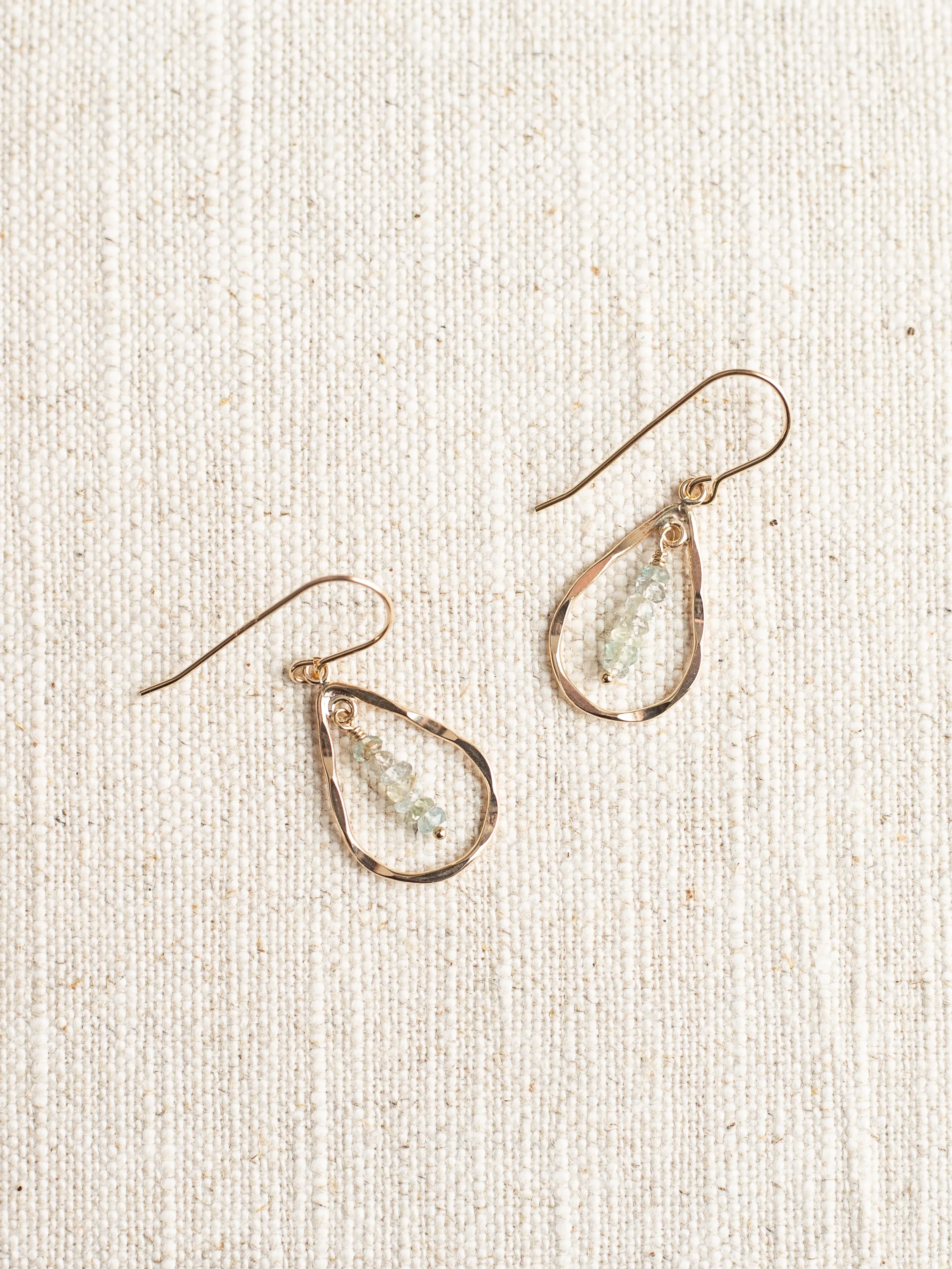 Gemstone Teardrop Earrings