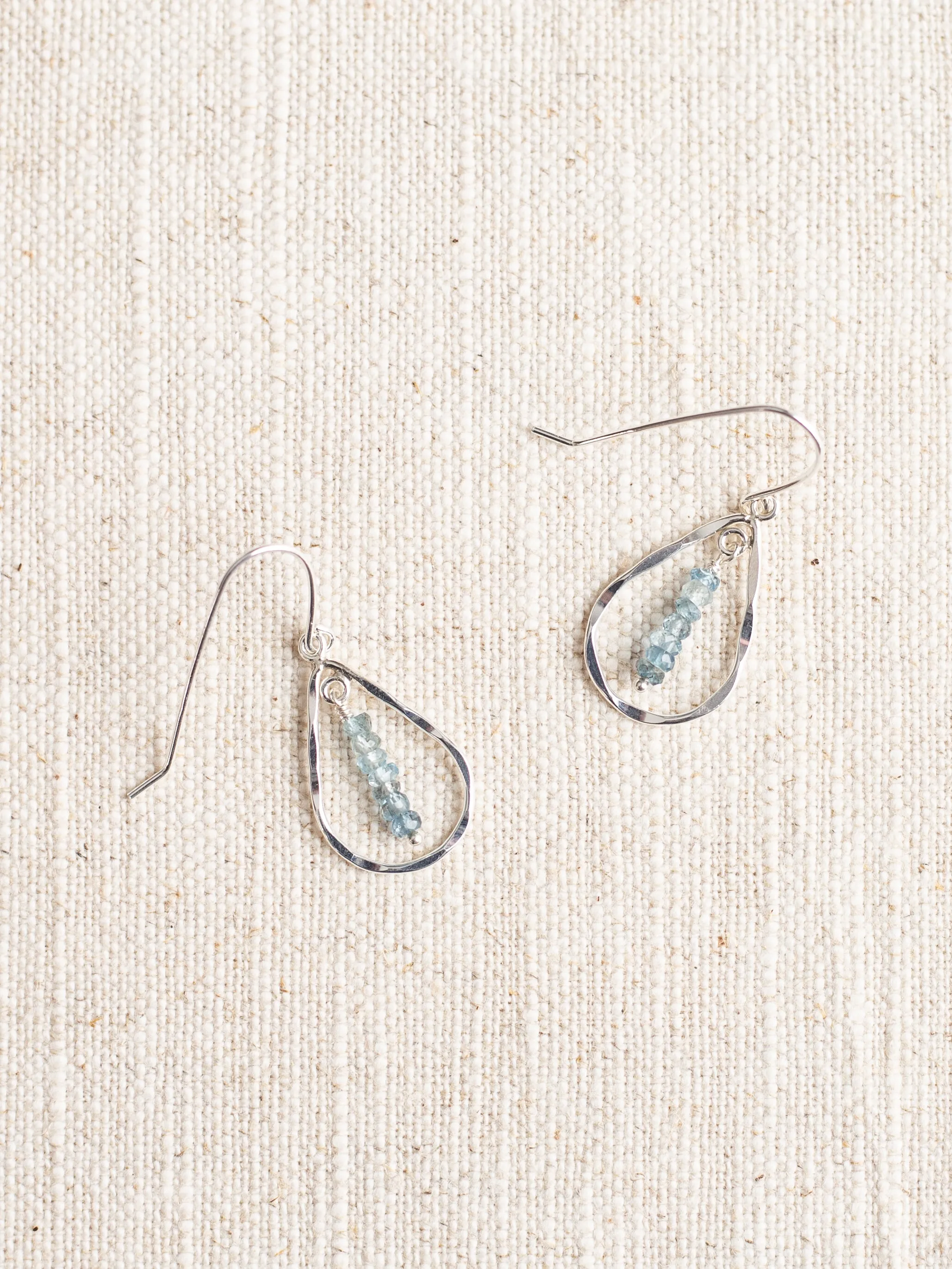 Gemstone Teardrop Earrings