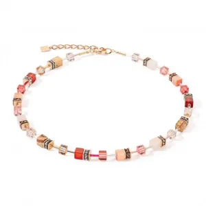 GeoCUBE® Iconic Precious Red-Beige Necklace 4905/10-0310