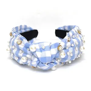 Gingham Embellished Knot Headband (more colors)