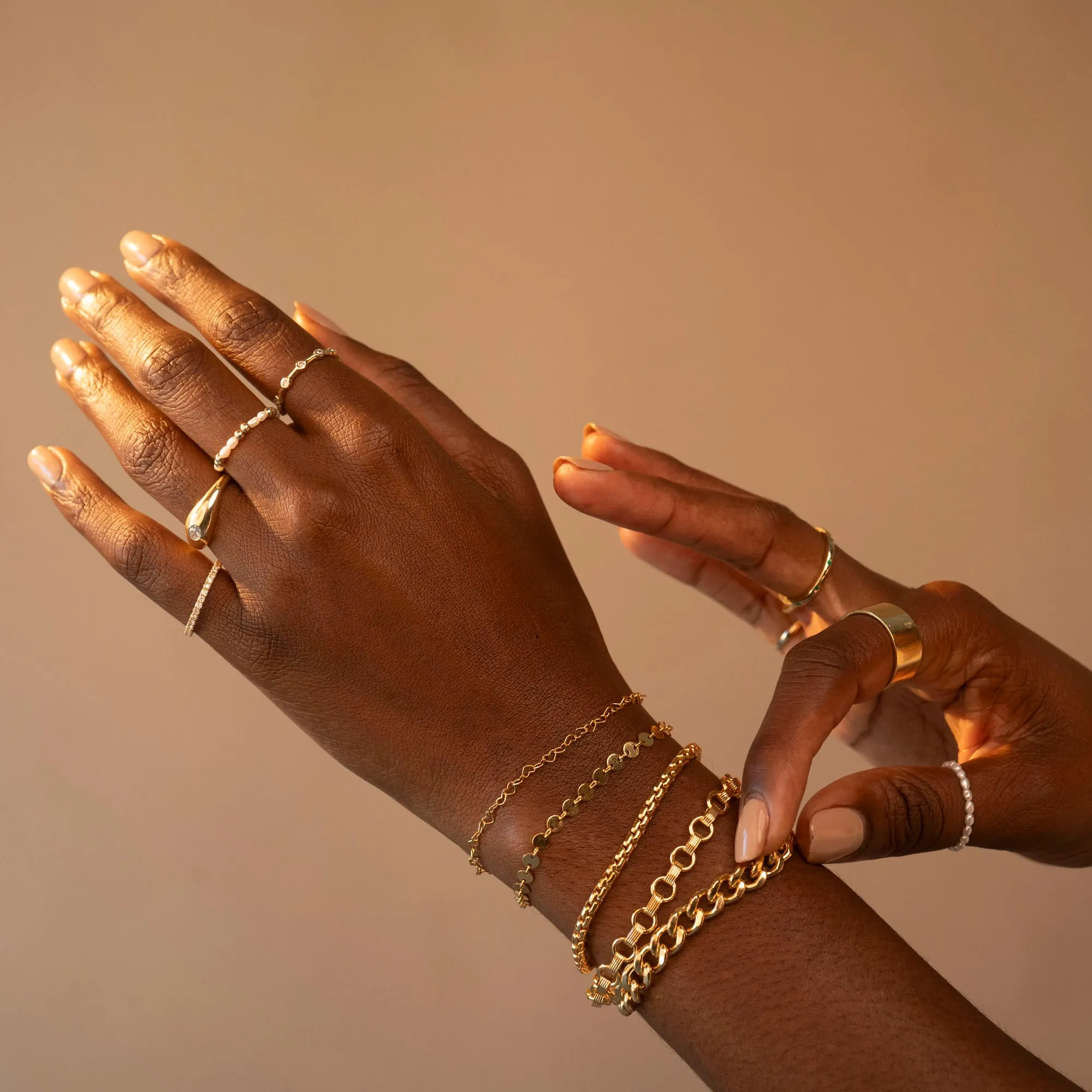 Gold Filled Hearts Bracelet