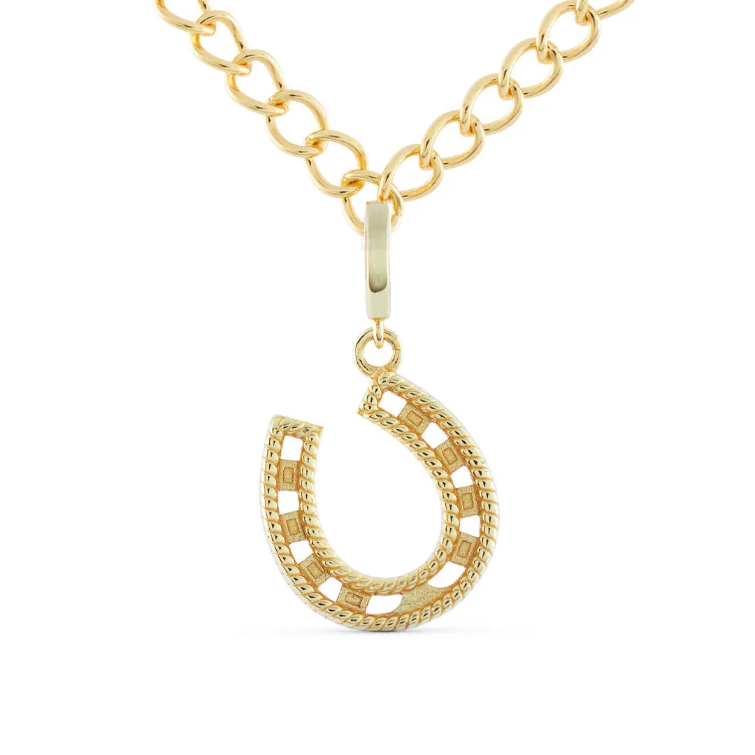 Gold Horseshoe Pendant