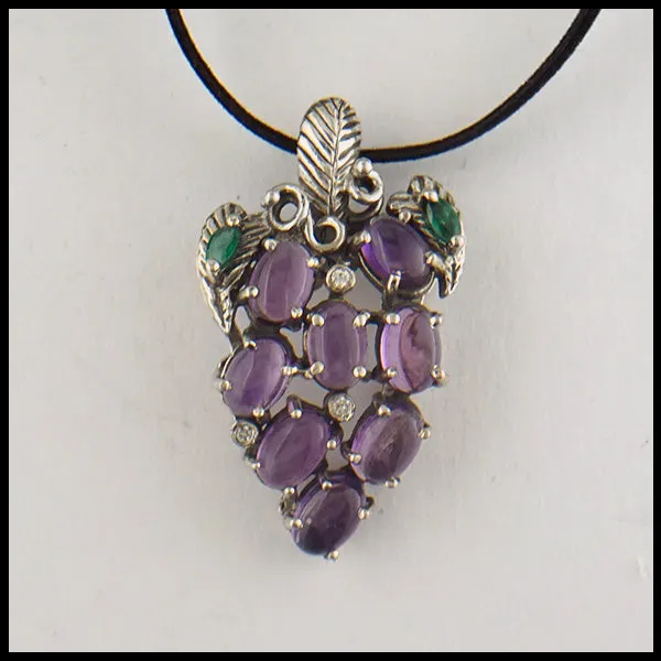 Grape Pendant and Earring Set