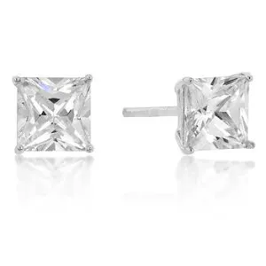 Halsey Princess Cut Stud Earrings – 6mm  | 1.25ct | Sterling Silver