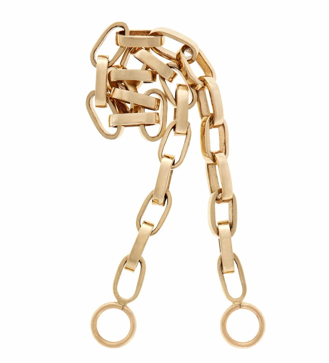 Handmade Biker Chain Bracelet in Gold