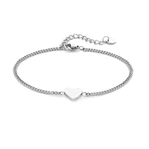 Heart chain silver