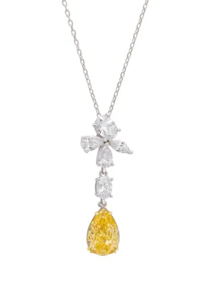 Isabella Pendant Necklace Silver Citrine