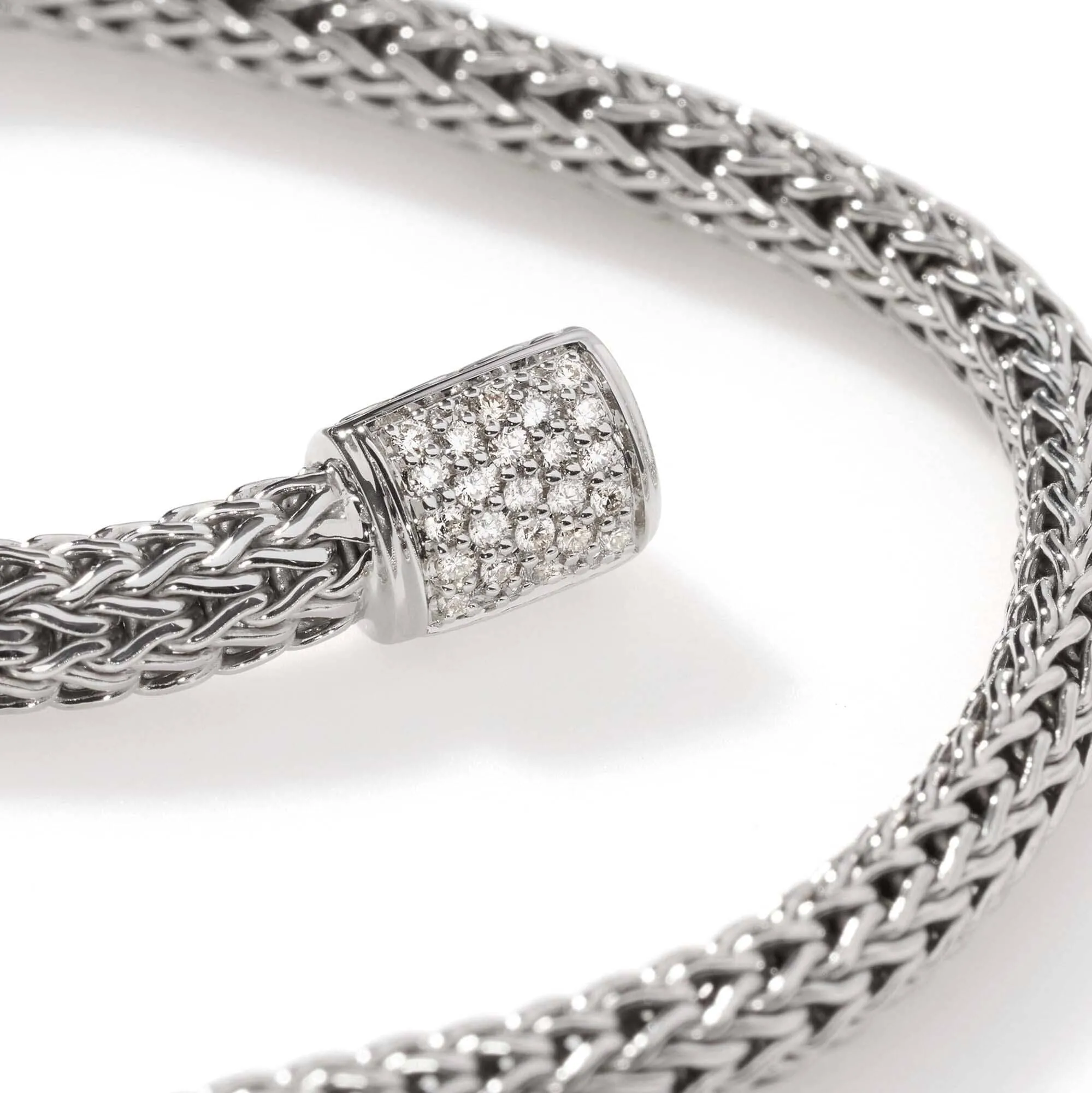 John Hardy 5MM Diamond Pavé Classic Chain Bracelet in Sterling Silver