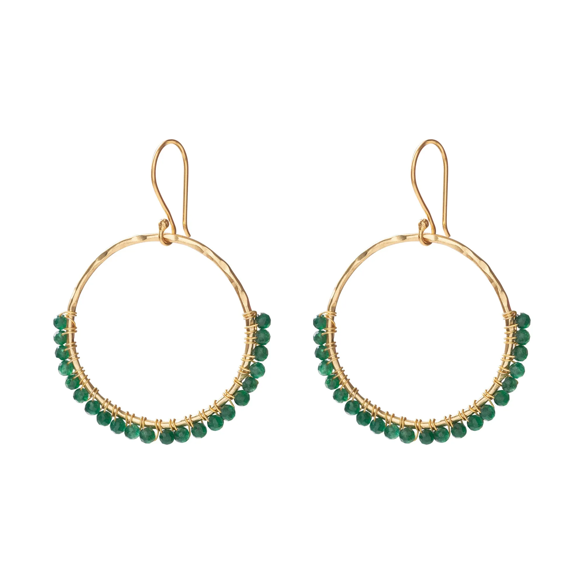 Kindness Aventurine Gold Plated Earrings - A Beautiful Story