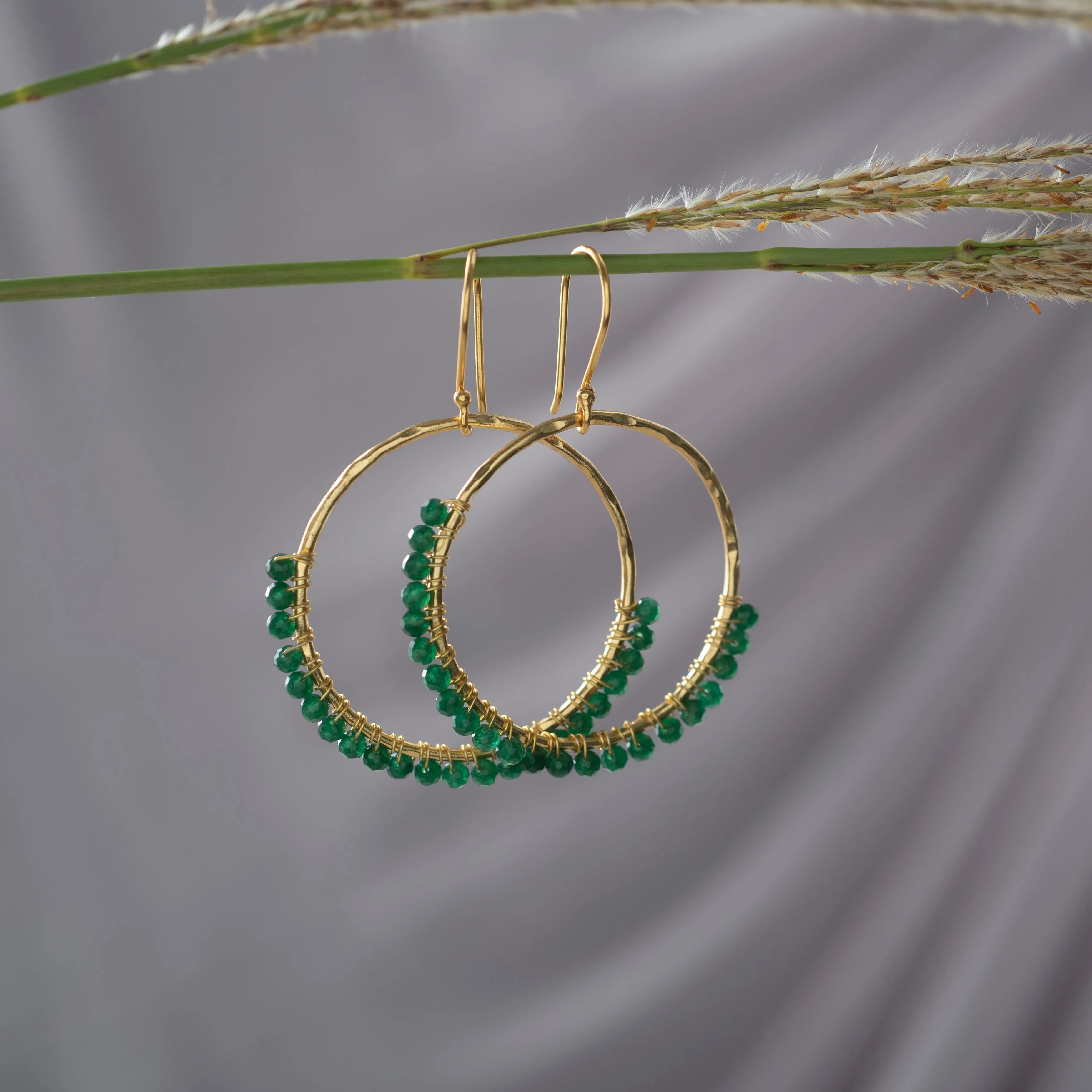 Kindness Aventurine Gold Plated Earrings - A Beautiful Story