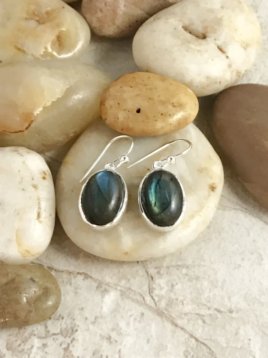 Labradorite Cabochon Dangles