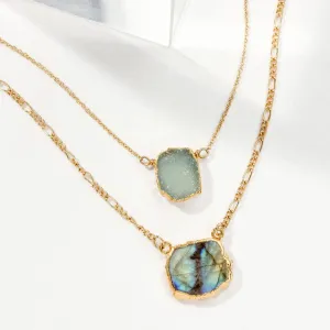 Labradorite Layered Necklace Set