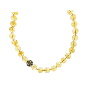 Libra Citrine Beaded Necklace