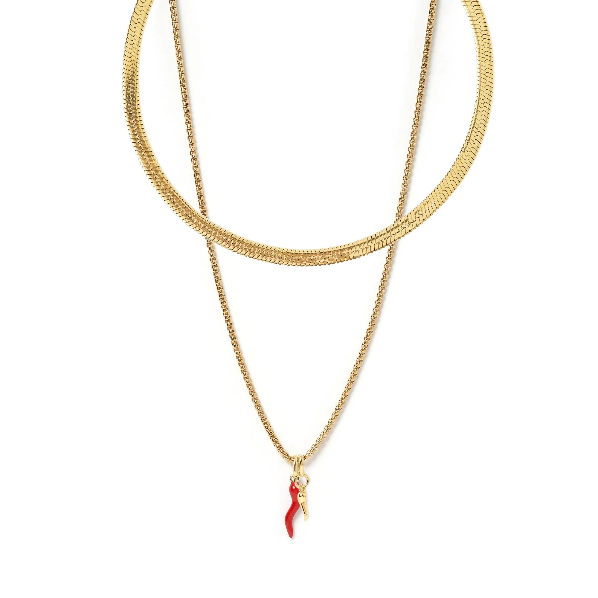 Lucky Cornicello Necklace Stack