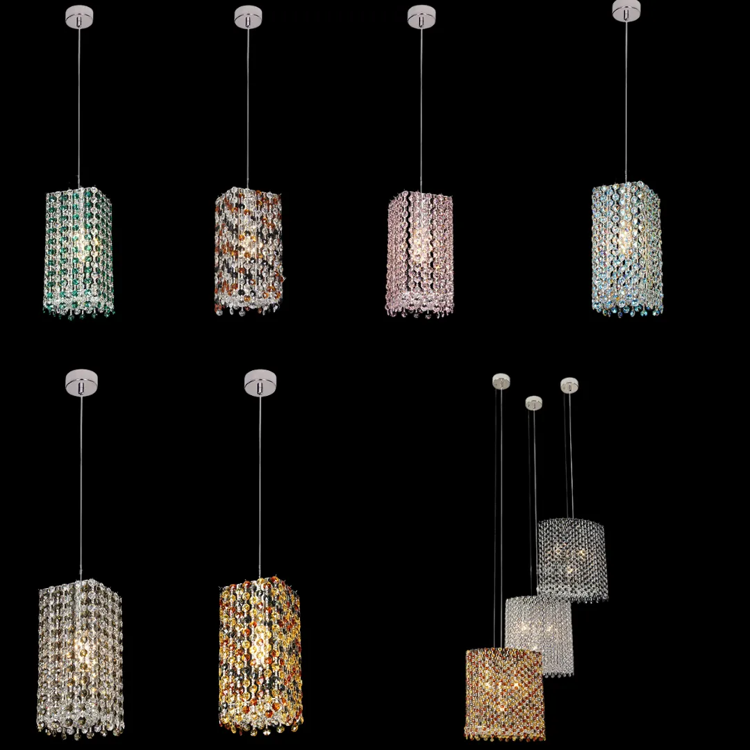 Luxury Crystal Beads Pendant Light Fixture for Dining Room