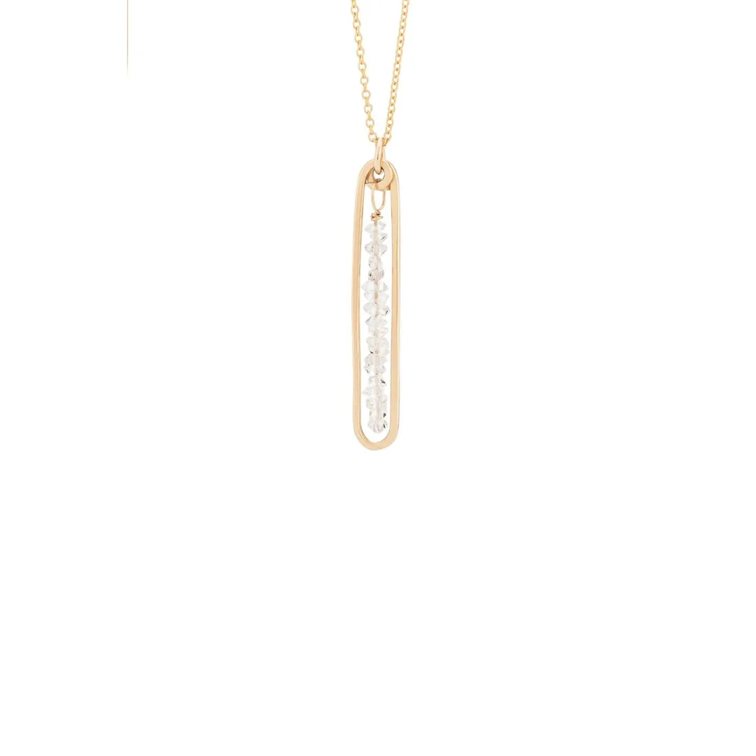 Lyric Herkimer Diamond Necklace in Gold Fill