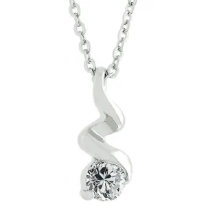 Maria Twist Solitaire CZ Pendant