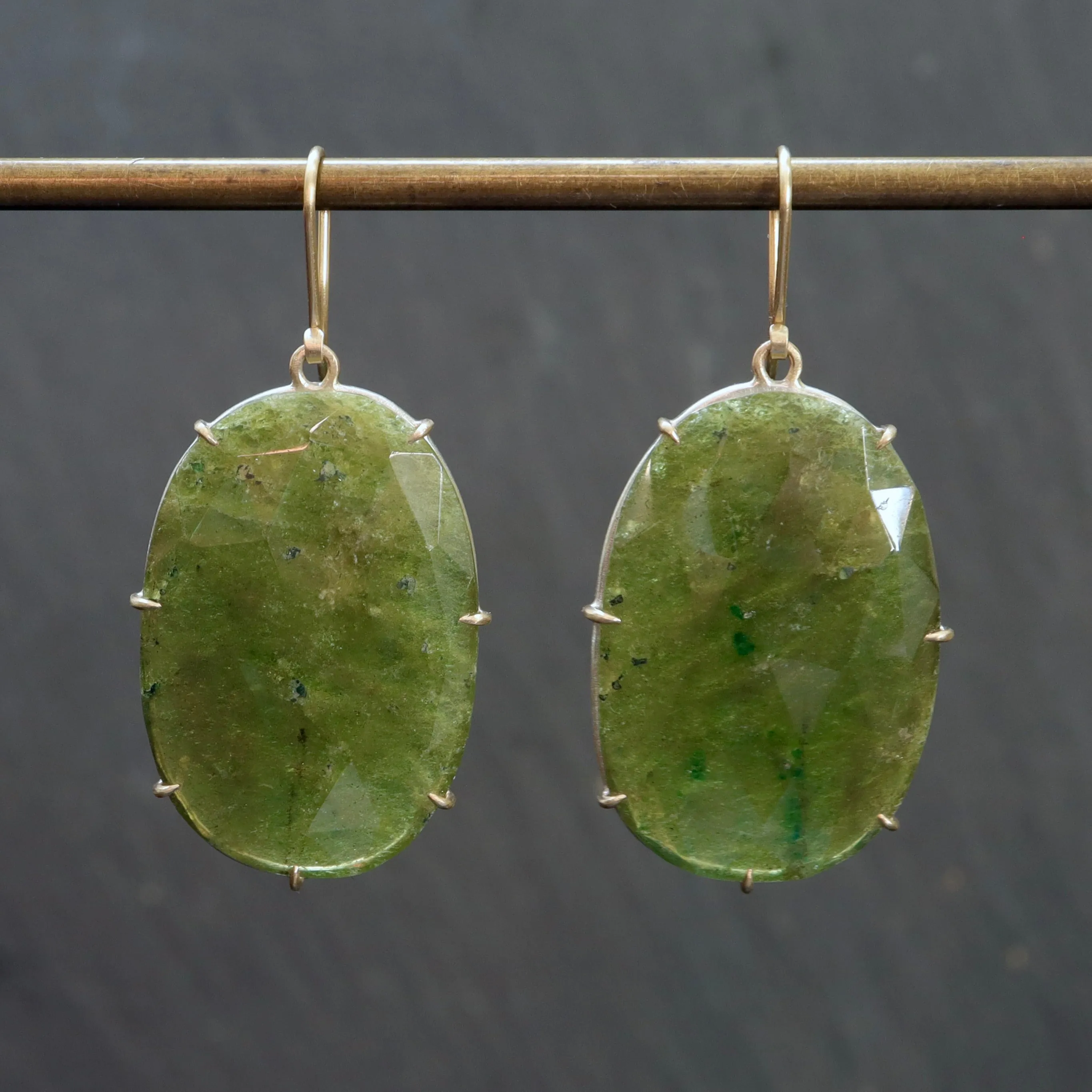 Meadow Idocrase Vesuvianite Vanity Earrings