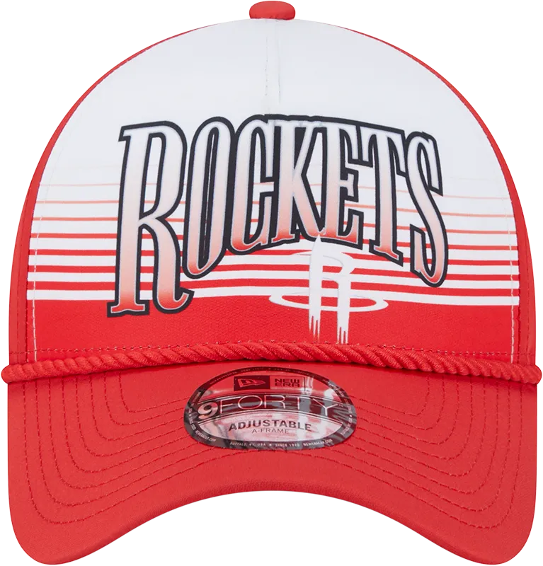 Men's Houston Rockets New Era 9FORTY A-Frame Gradient Adjustable Cap