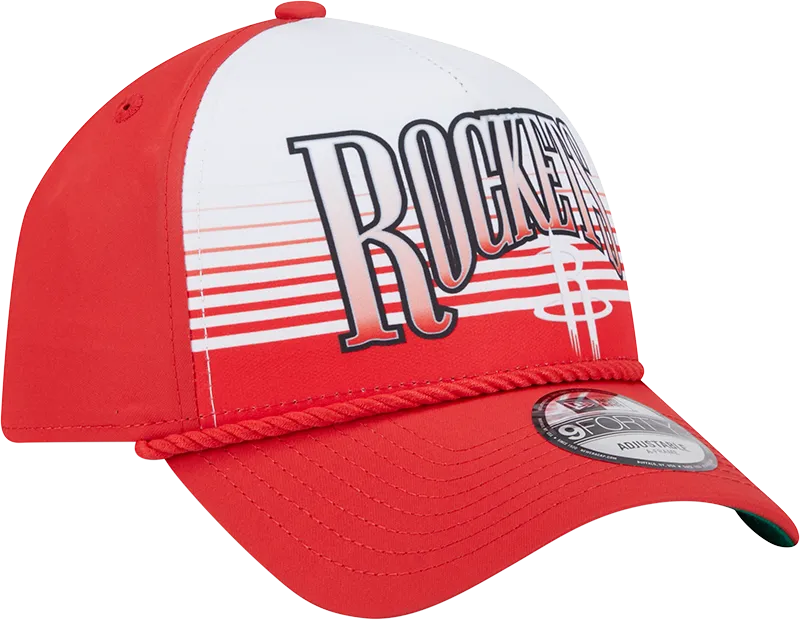 Men's Houston Rockets New Era 9FORTY A-Frame Gradient Adjustable Cap