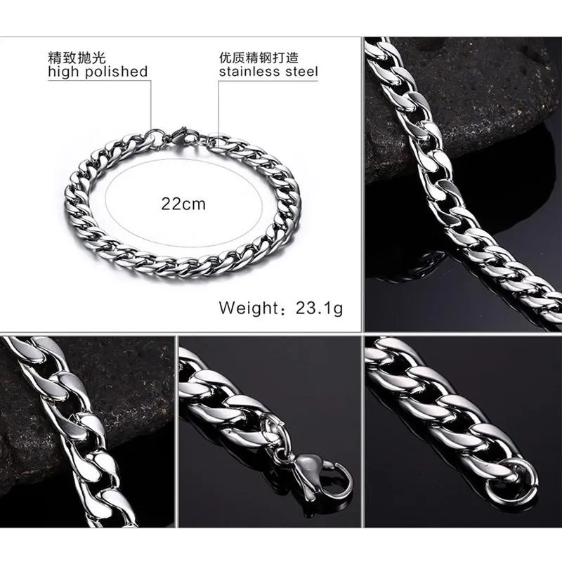 Men's Kingpin Cut Gold Chain Bracelet