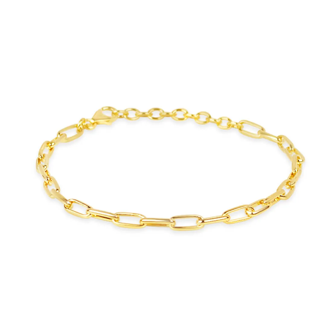 Men's Paperclip Chain Bracelet | Gold