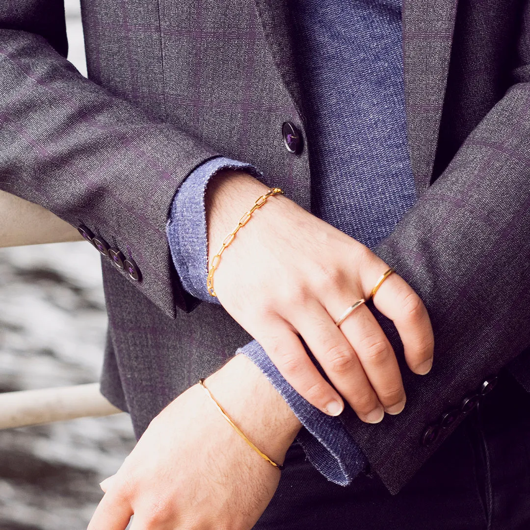 Men's Paperclip Chain Bracelet | Gold